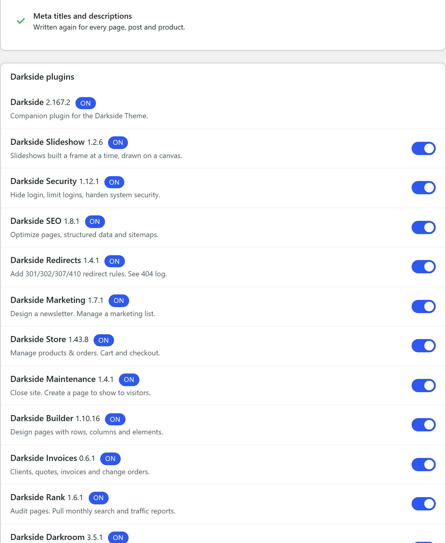 Darkside plugins