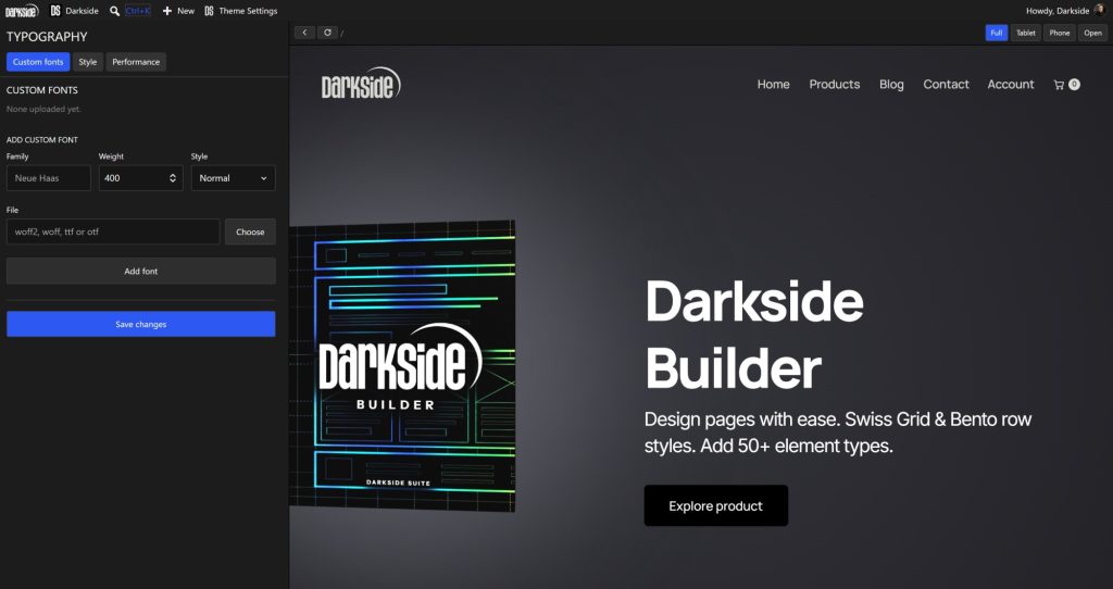 Custom fonts